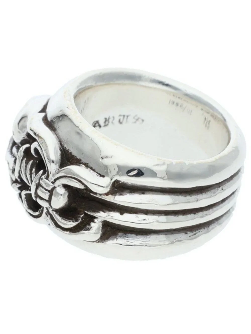 Chrome Hearts Dagger Heart Silver Ring